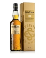 Glen Scotia 18 år flaske med dyb ravfarvet whisky
